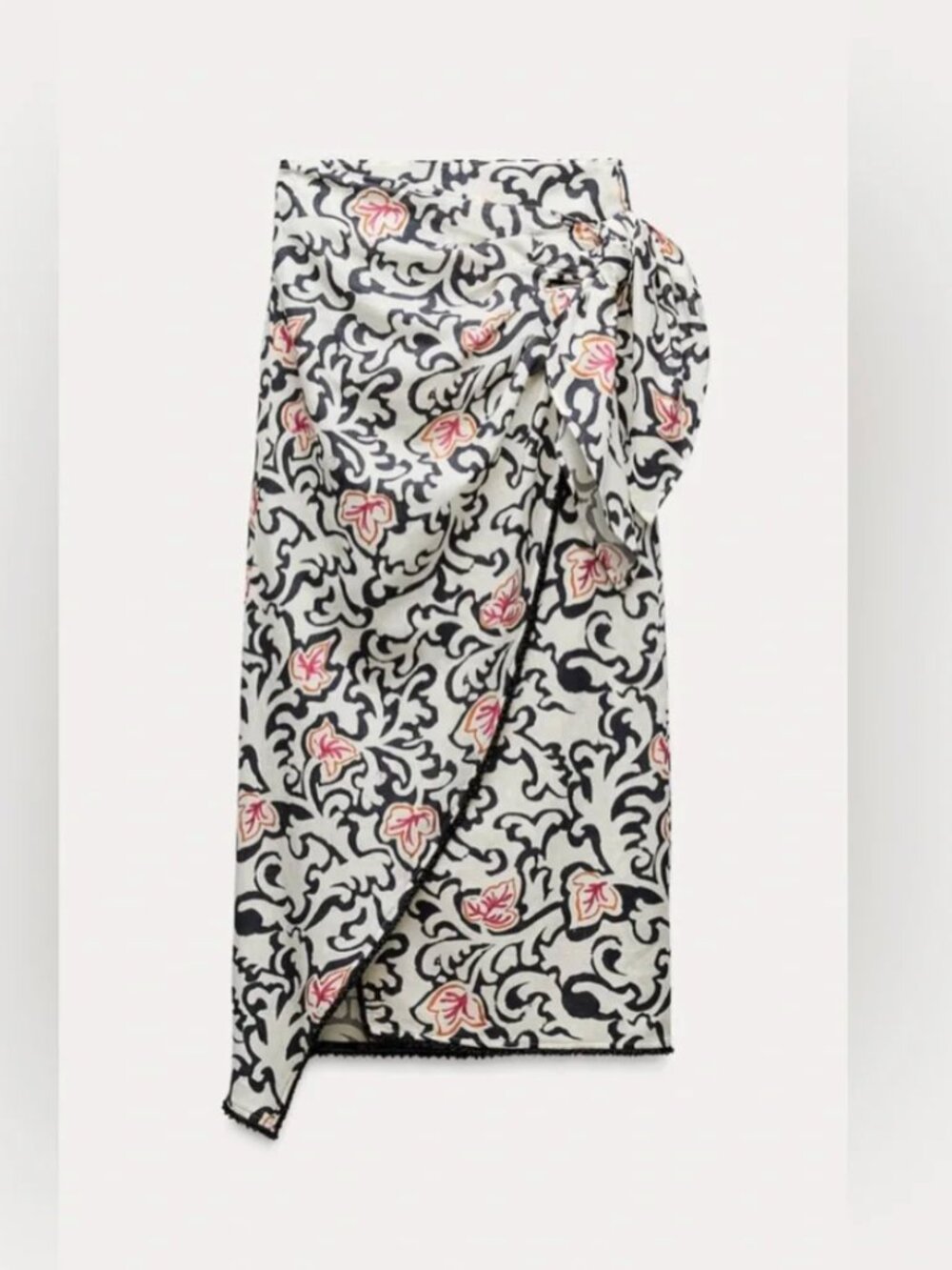 ZARA ZW COLLECTION Bead edged Linen blended Cotton L